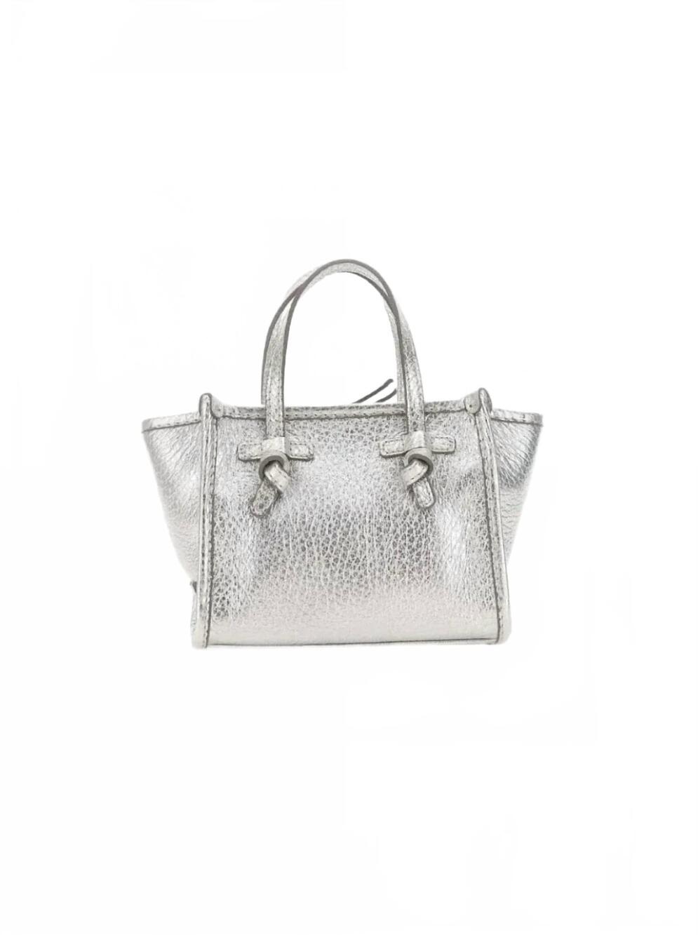 NEW GIANNI CHIARINI women's mini marcella mirage bag in silver